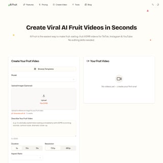 AI Fruit - Video AI Tool Screenshot