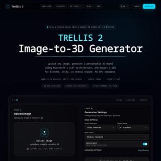 Trellis 3D Model - Animation & 3D Modeling AI Tool Screenshot