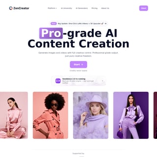 ZenCreator — Pro-grade AI Content Creation - Video AI Tool Screenshot
