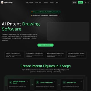 PatentFig AI - Idea Generation AI Tool Screenshot