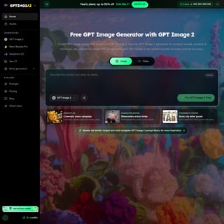 GPTIMG2 AI - Image Generator AI Tool Screenshot