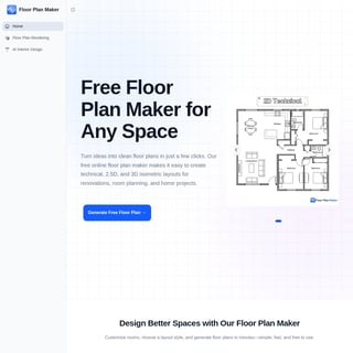 Floor Plan Maker - Architecture & Design AI Tool Screenshot