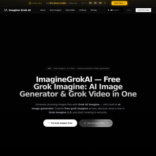ImagineGrokAI - Video AI Tool Screenshot