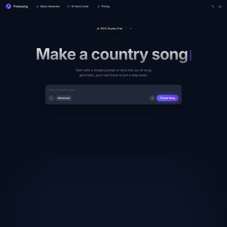 Freesong AI - Music & Audio Generation AI Tool Screenshot