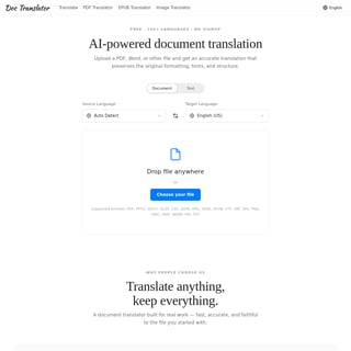 Doc Translator - 텍스트 AI Tool Screenshot