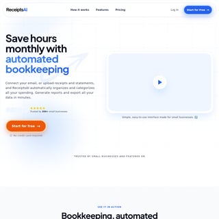 ReceiptsAI - Organization & Automation AI Tool Screenshot
