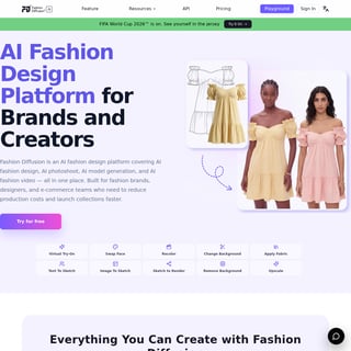 Fashion Diffusion AI - Image Generator AI Tool Screenshot