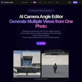 Multiple Angle AI - Photo & Image Editing AI Tool Screenshot