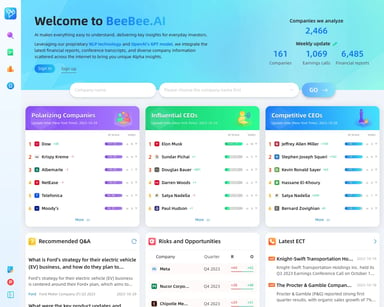 BeeBee AI - AI Earnings Call Analysis Tool