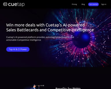 Tap AI & CI Powered Sales Battlecards | CueTap