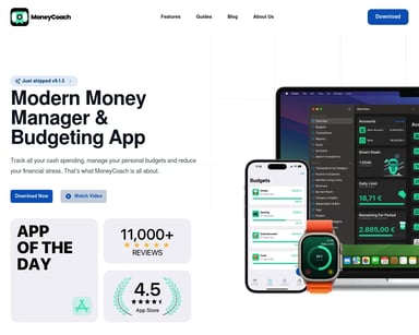 MoneyCoach - Moderner Finanzmanager und Budgetierungs-App