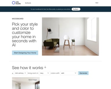 Oda AI Studio: Ożyw swoją przestrzeń z Pinterest