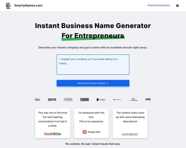 AI-Powered Domain and Business Name Search