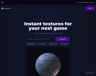 Textures 3D instantanées et uniques pour vos jeux