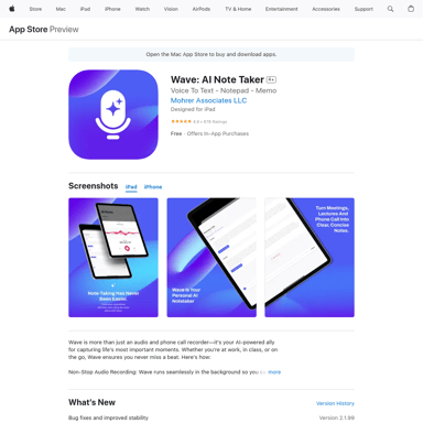 Wave: AI-Powered Note-Taking App for Effortless Recording, Transcription, and Summarization