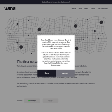 Vana - Das erste Netzwerk für nutzerbesitzende Daten und dezentrale KI