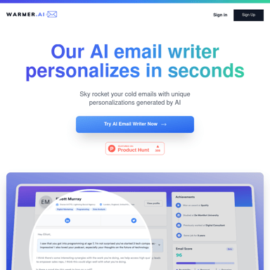 WARMER.ai - AI Email Writer