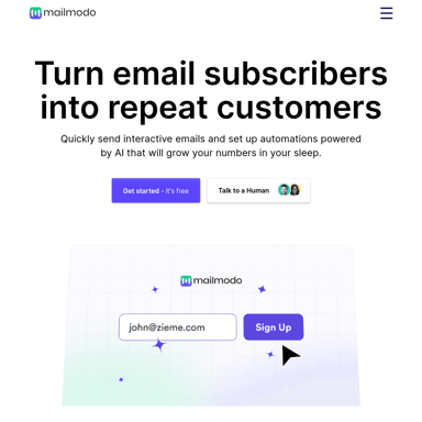 Mailmodo: Interactive email marketing platform to boost conversions with AMP and HTML emails