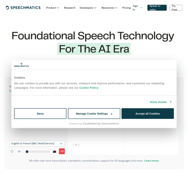 Tecnología de Escritura de Voz | API de Voz a Texto | Speechmatics