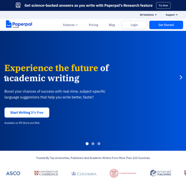 AI Academisch Schrijfhulpmiddel - Online Engelse Taalcheck | Paperpal