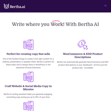 Bertha AI Co-Pilot: Effortless Content Creation