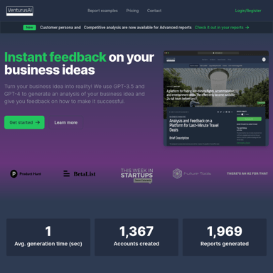 VenturusAI - Instant feedback on your business ideas