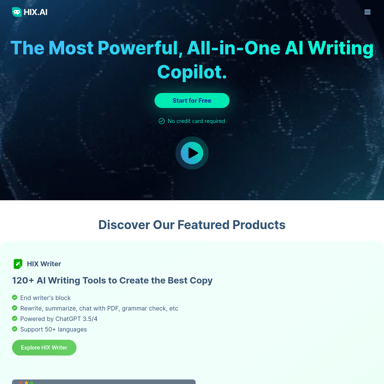 HIX.AI: Your Powerful AI Writing Copilot