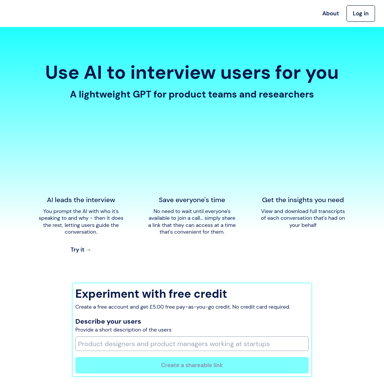 AI-Led Interviews for User Insights