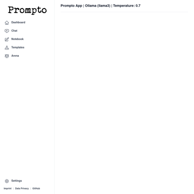 Prompto App | Ollama (llama3) | Temperature: 0.7