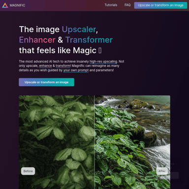 Magnific AI - Bild Upscaler und Enhancer