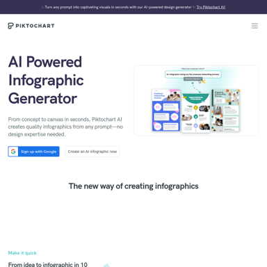 Générateur d'infographies AI gratuit – Piktochart AI