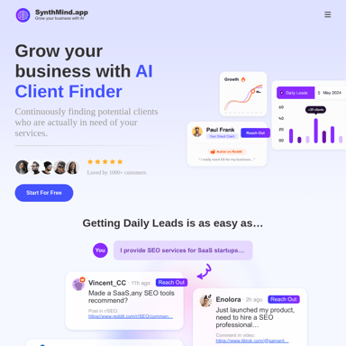 Leads AI 3 - SynthMind AI: Automate Client Acquisition