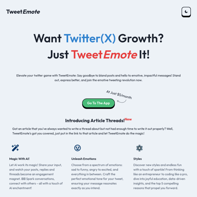 TweetEmote | Помощник для твитов на основе ИИ