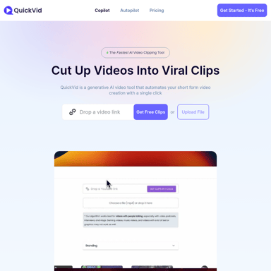 Generador de Clips AI Instantáneo | QuickVid