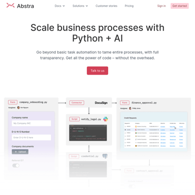 Abstra | Optimisez vos processus métier avec Python et l'IA