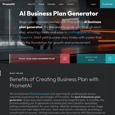 AI Business Plan Generator von PrometAI