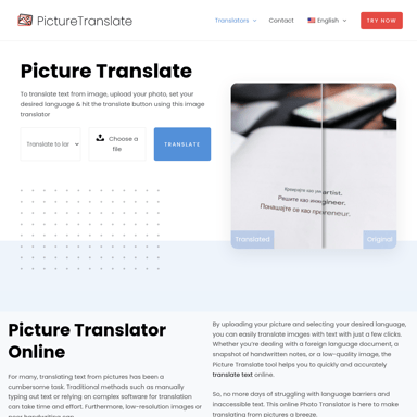 Picture Translate - Translate Image Text Online For Free