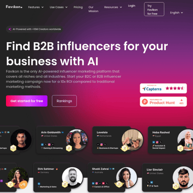 Favikon | Plataforma de Marketing de Influencers Potenciada por IA