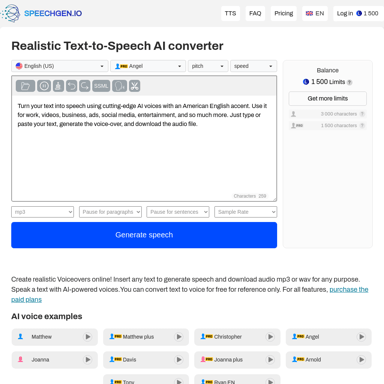 Realistic Text to Speech Converter & AI Voice Generator