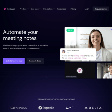 Fireflies.ai | AI notulist voor het transcriberen, samenvatten en analyseren van vergaderingen