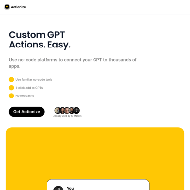 Actionize - Custom GPT Actions made easy