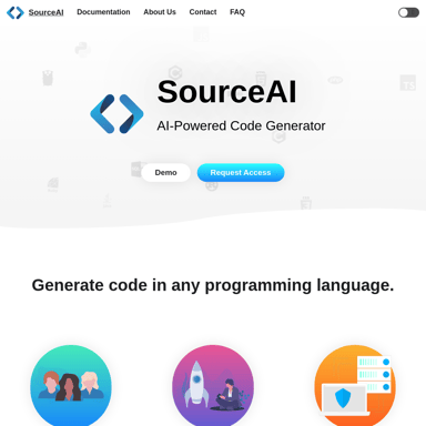 SourceAI | Generator kodu AI