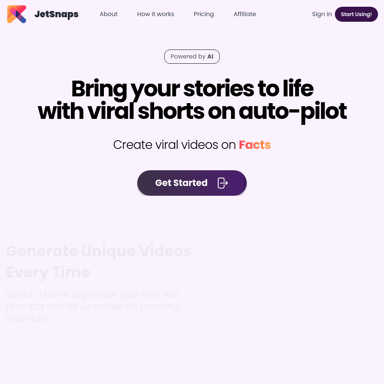 JetSnaps: Create Viral Videos with AI