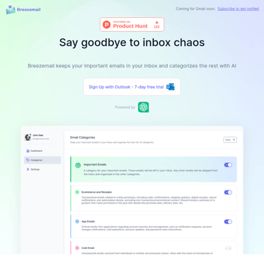 Organize your inbox with AI categories