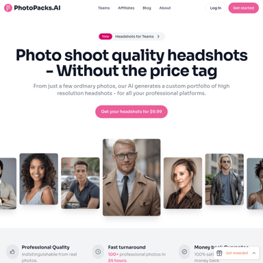 PhotoPacks.AI – professionelle Headshots für jedermann