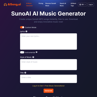 AISong.ai: Generador de Música AI Gratis