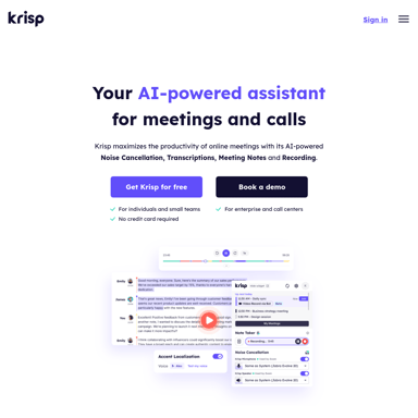 World’s #1 Noise Cancelling App and AI Meeting Assistant