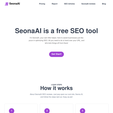 Seona AI: Herramienta gratuita para la revisión SEO