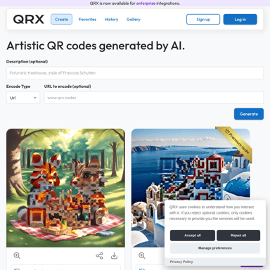 AI生成的艺术二维码 | QRX Codes