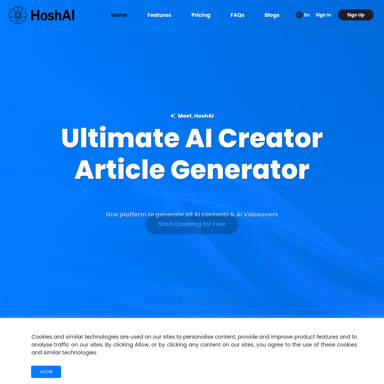 HoshAI : Plateforme IA unifiée pour la création de contenu multiforme